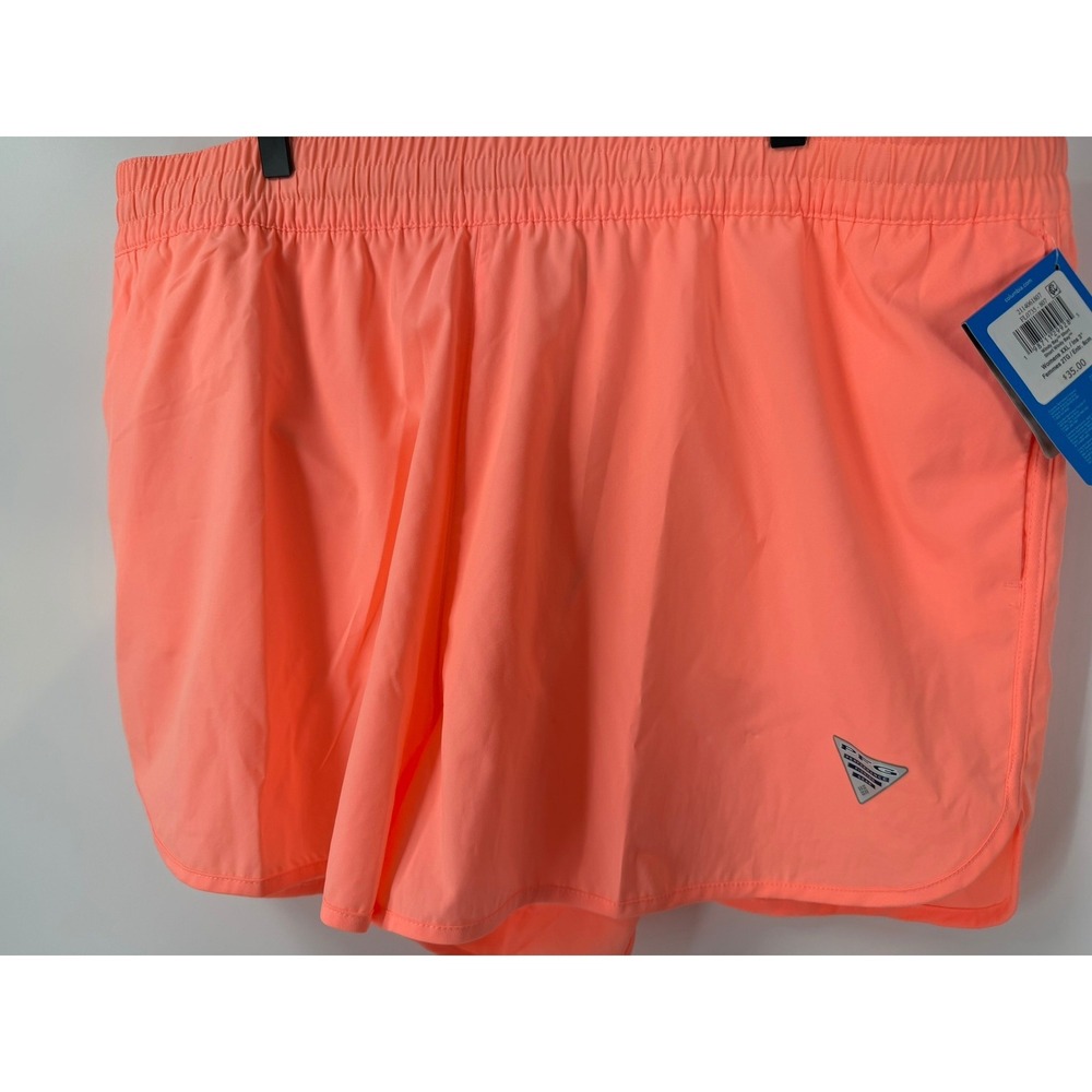 Columbia PFG Windy Bay Shorts Womens XXL‎ 3in Inseam Coral Neon Fishing Outdoors